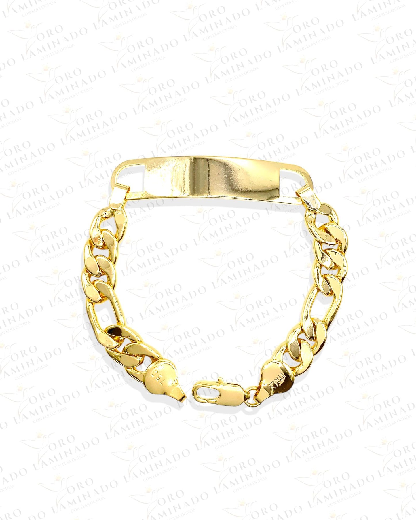 Figaro bracelet with plate G345