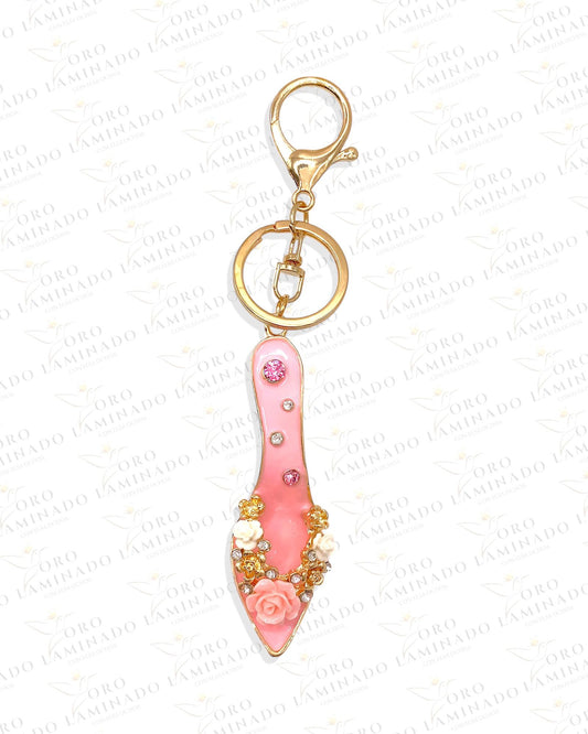 Pink High Heel Keychain (Gold Filled) B328