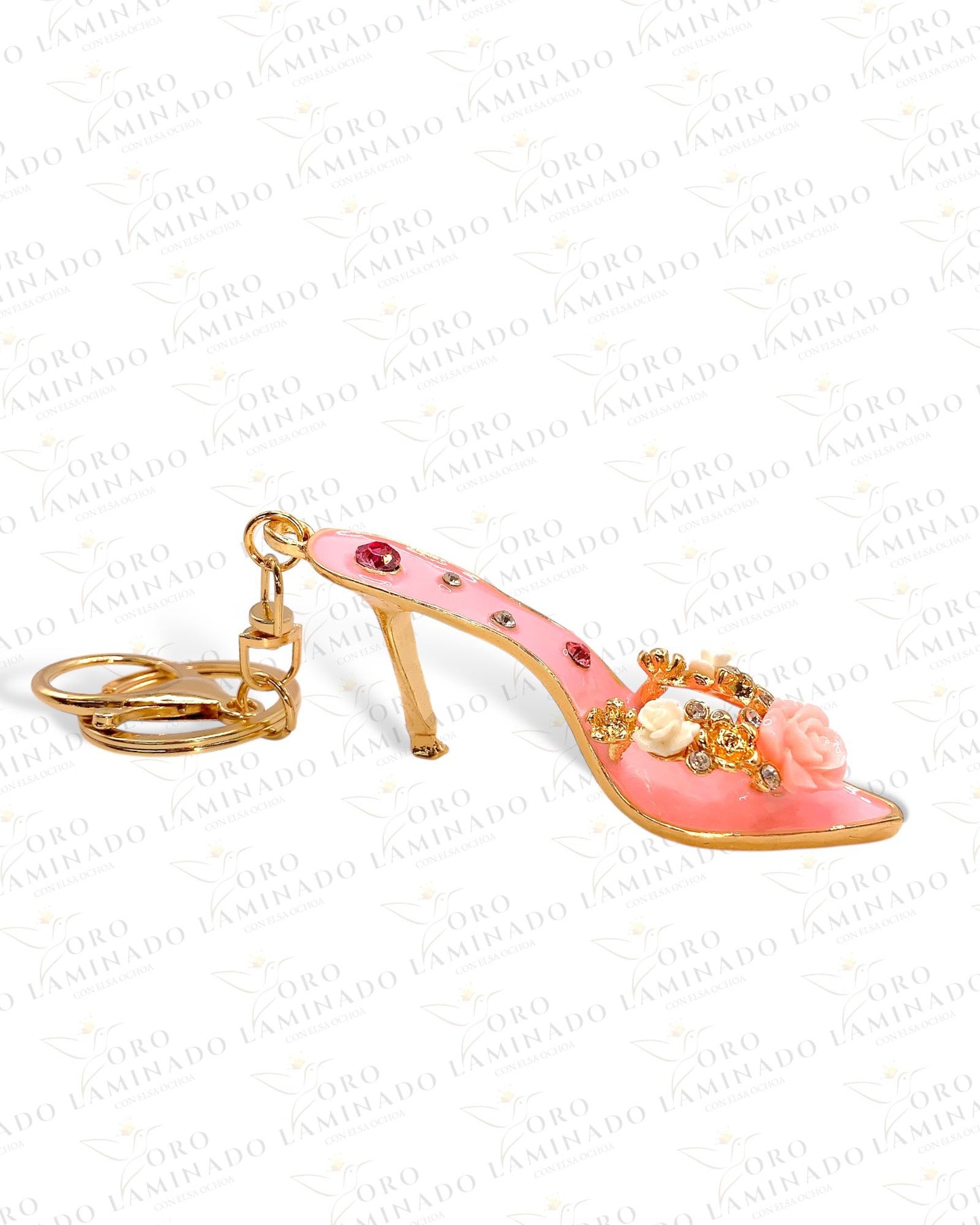 Pink High Heel Keychain (Gold Filled) B328