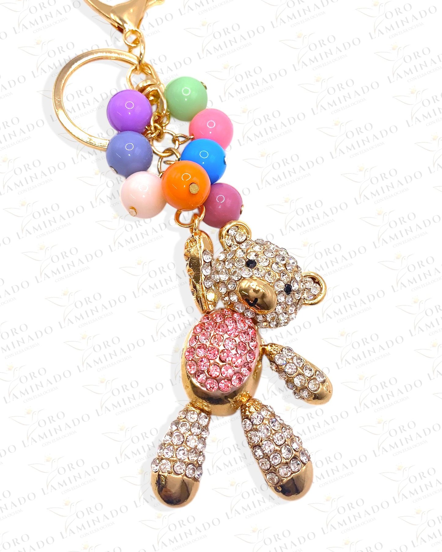 Bear keychain with balloons B329