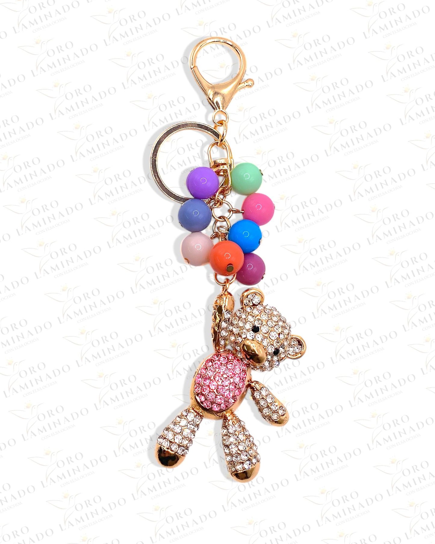 Bear keychain with balloons B329