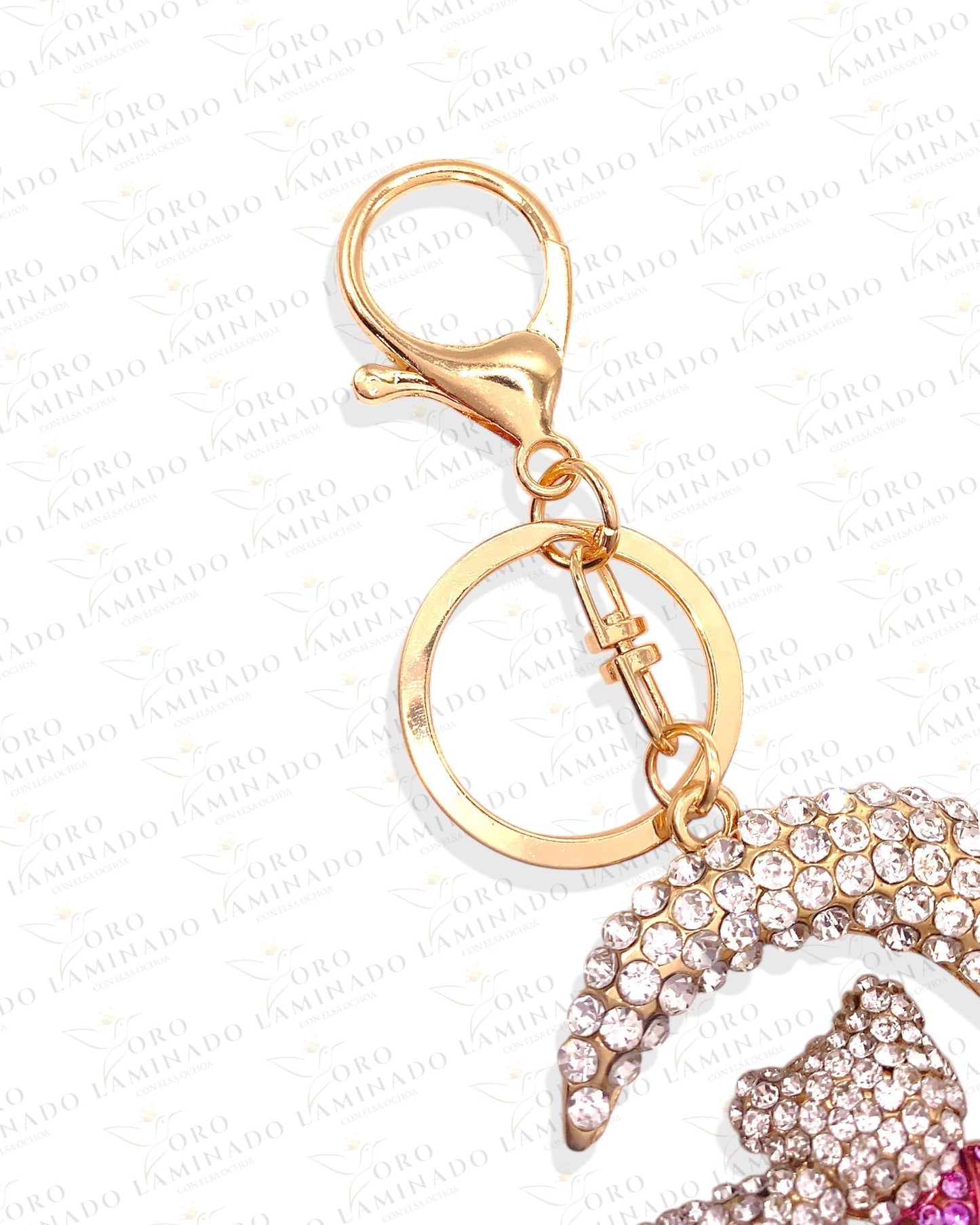 Moon and Bears Keychain (Gold Filed) B326