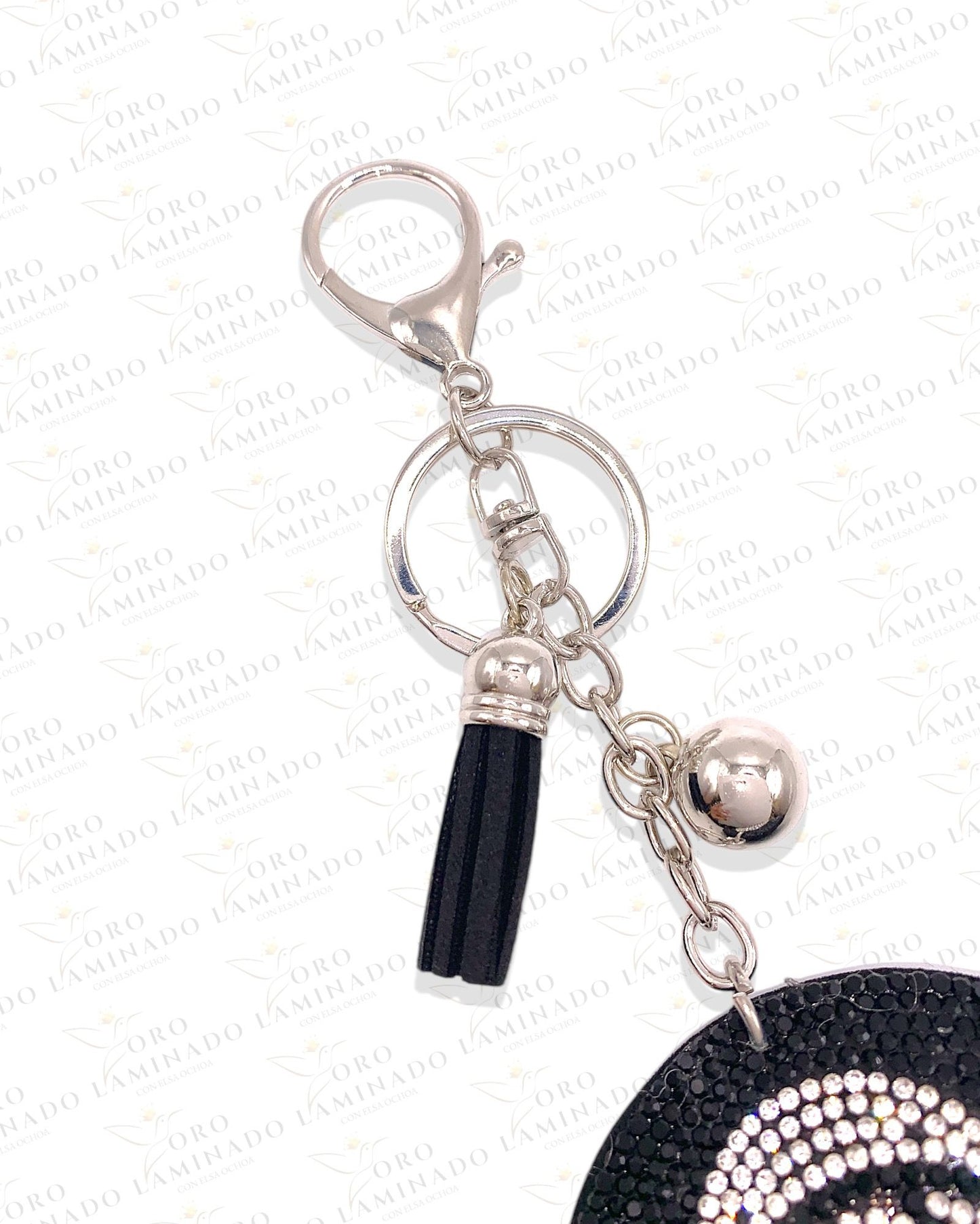 Dark Stone Hamsa Evil Eye (Mano de Fatima) Keychain B202