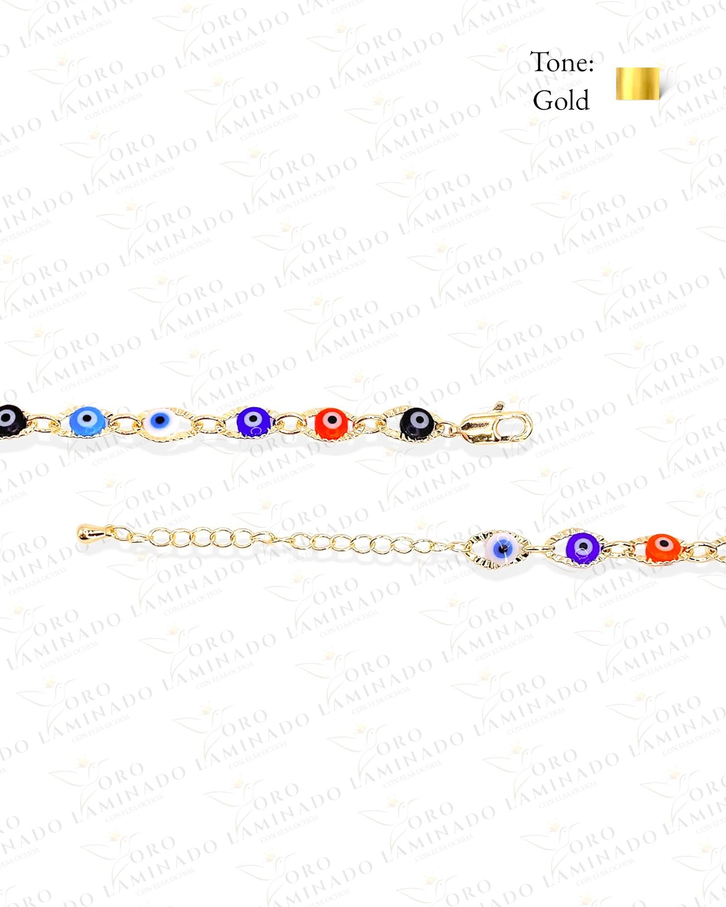 Multicolor Evil Eye Bracelets (Pack of 6) G146