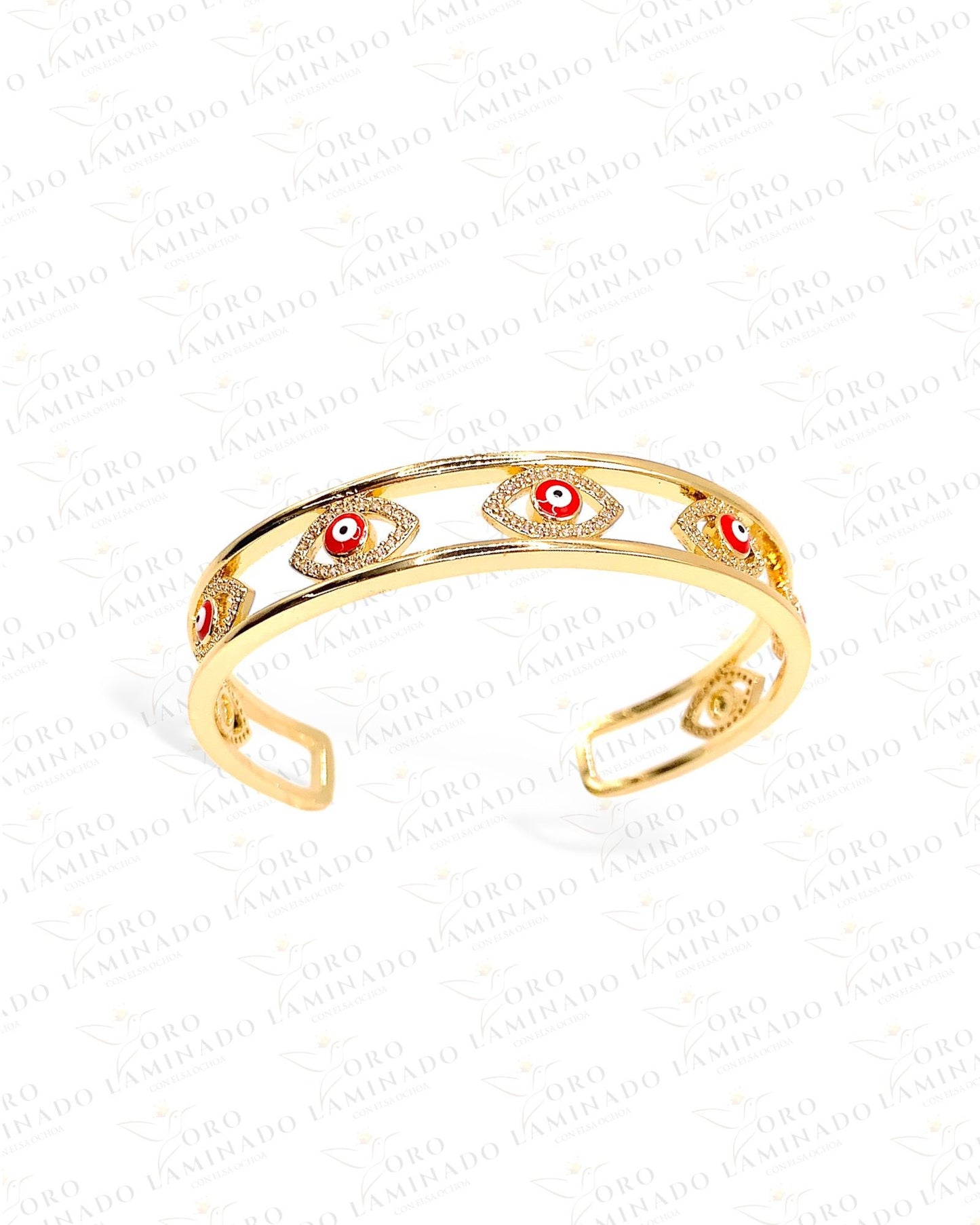 Gold Filled Red Evil Eye Bracelet Y67