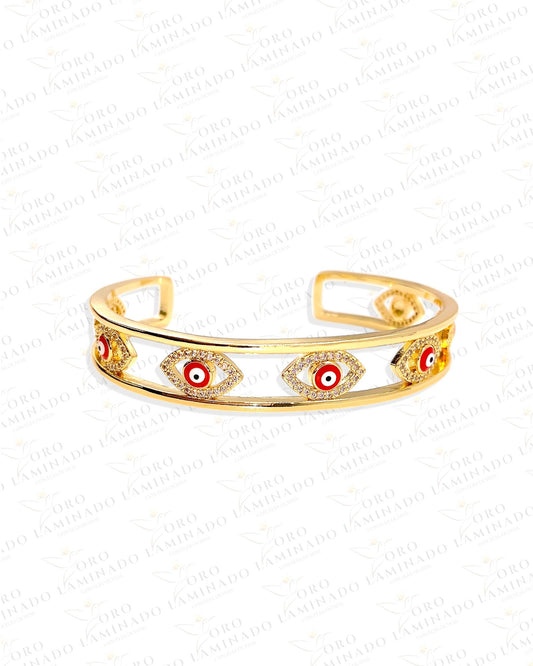 Gold Filled Red Evil Eye Bracelet Y67