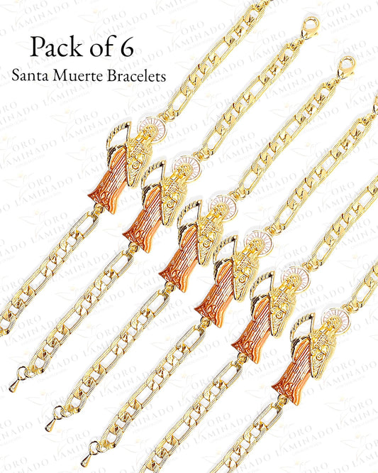 8.5” Santa Muerte Figure Bracelets (Pack of 6) R5