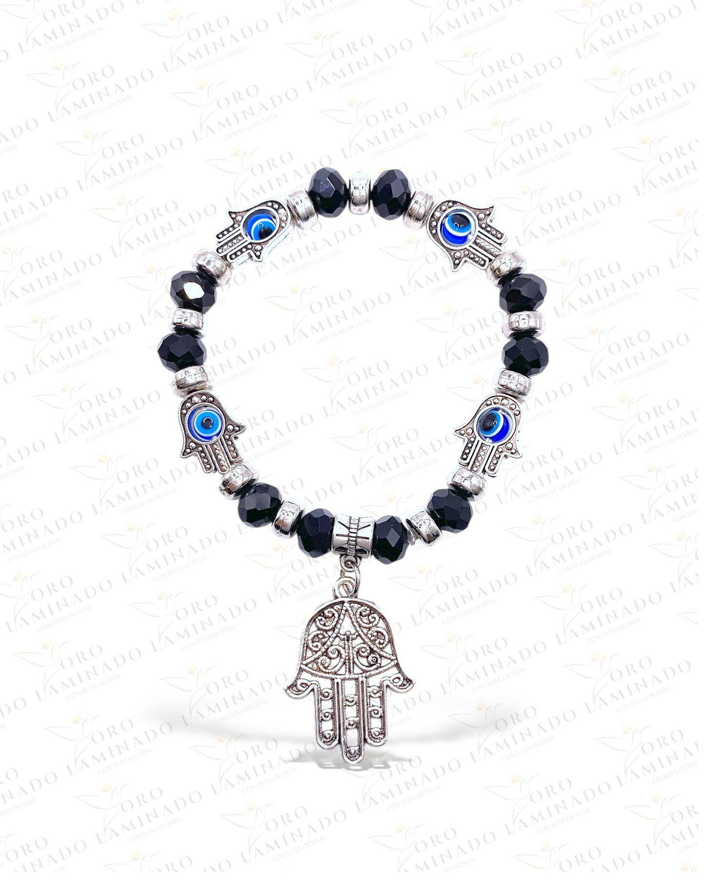 Hamsa Charm Bracelet Black R43