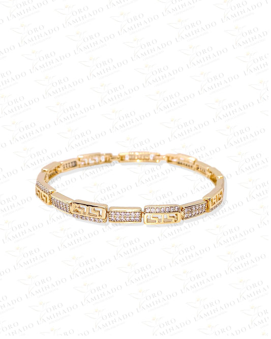 Gold Filled Square Design Bracelet R342