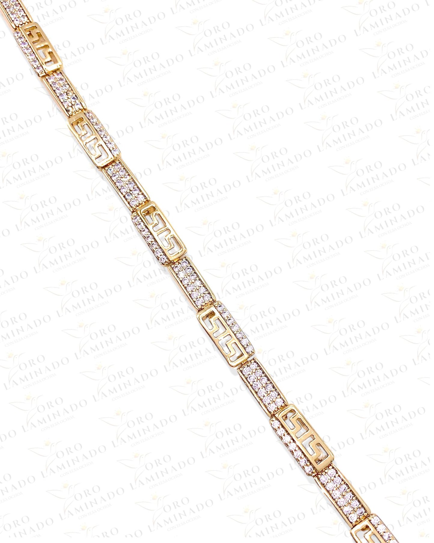 Gold Filled Square Design Bracelet R342