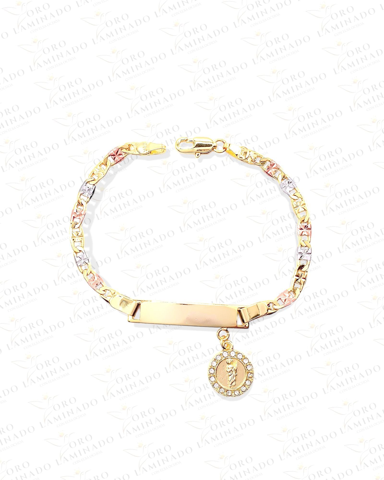 G239 Note Tricolor valentine flower bracelet G239 – Oro Laminado Elsa