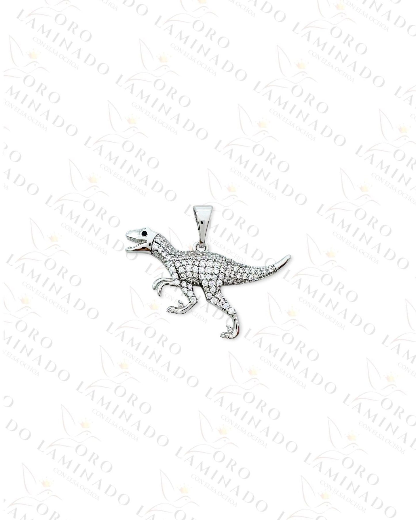 Silver Dinosaur Pendant R445