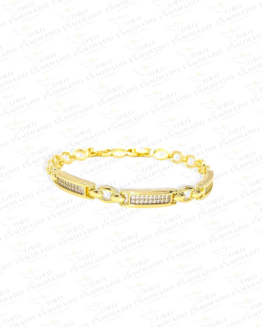 High Quality Chain Design Bracelet with Stones Y384