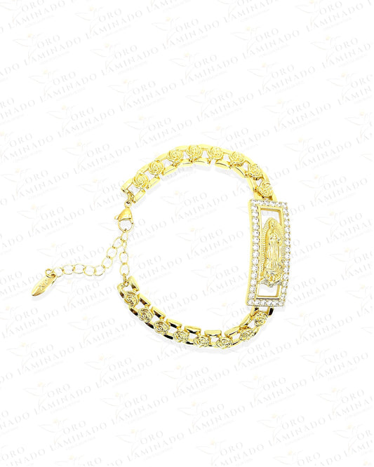 High Quality Virgin Mary Roses Bracelet (Gold Filled) Y164