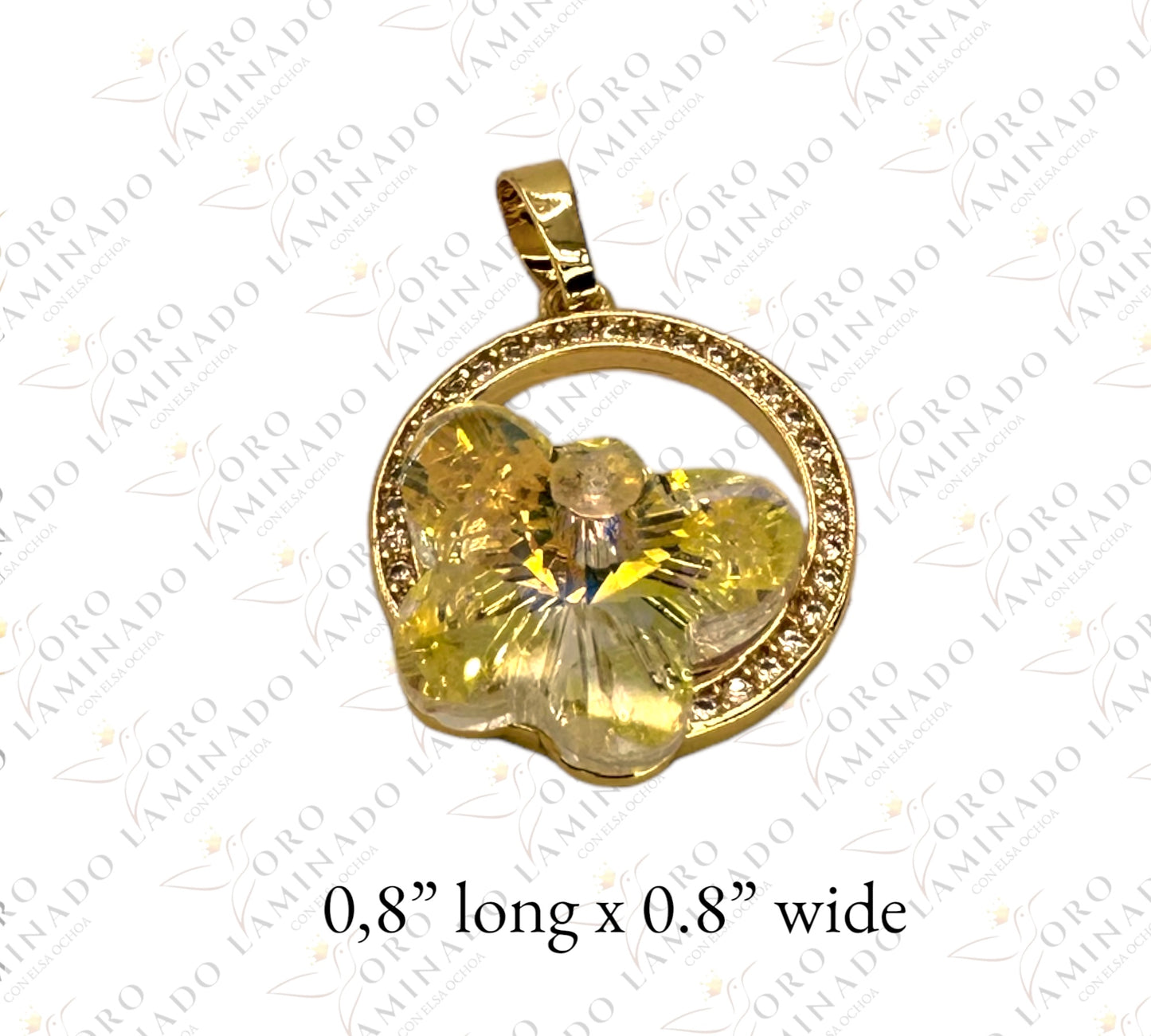 Pendant with yellow butterfly G76