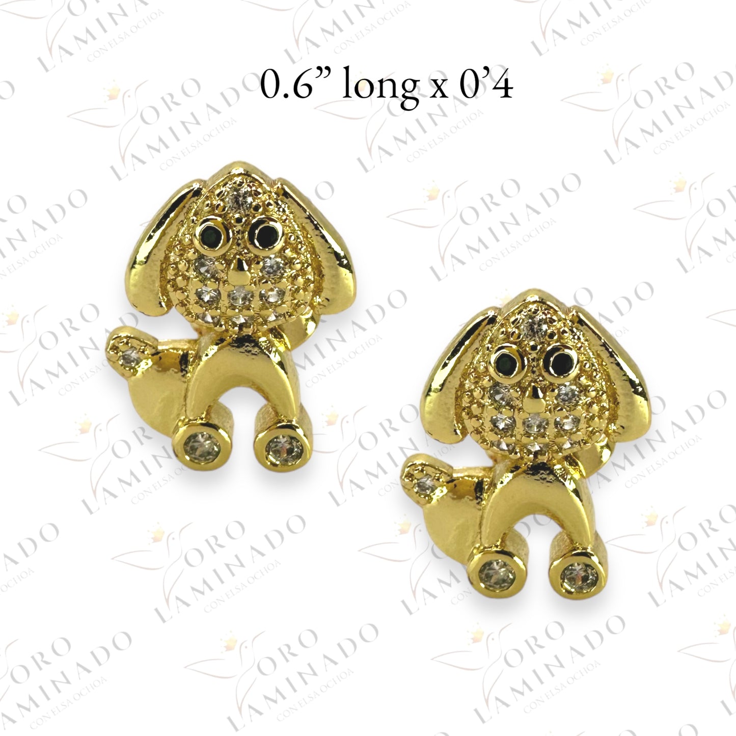 Pave Dog earring R353