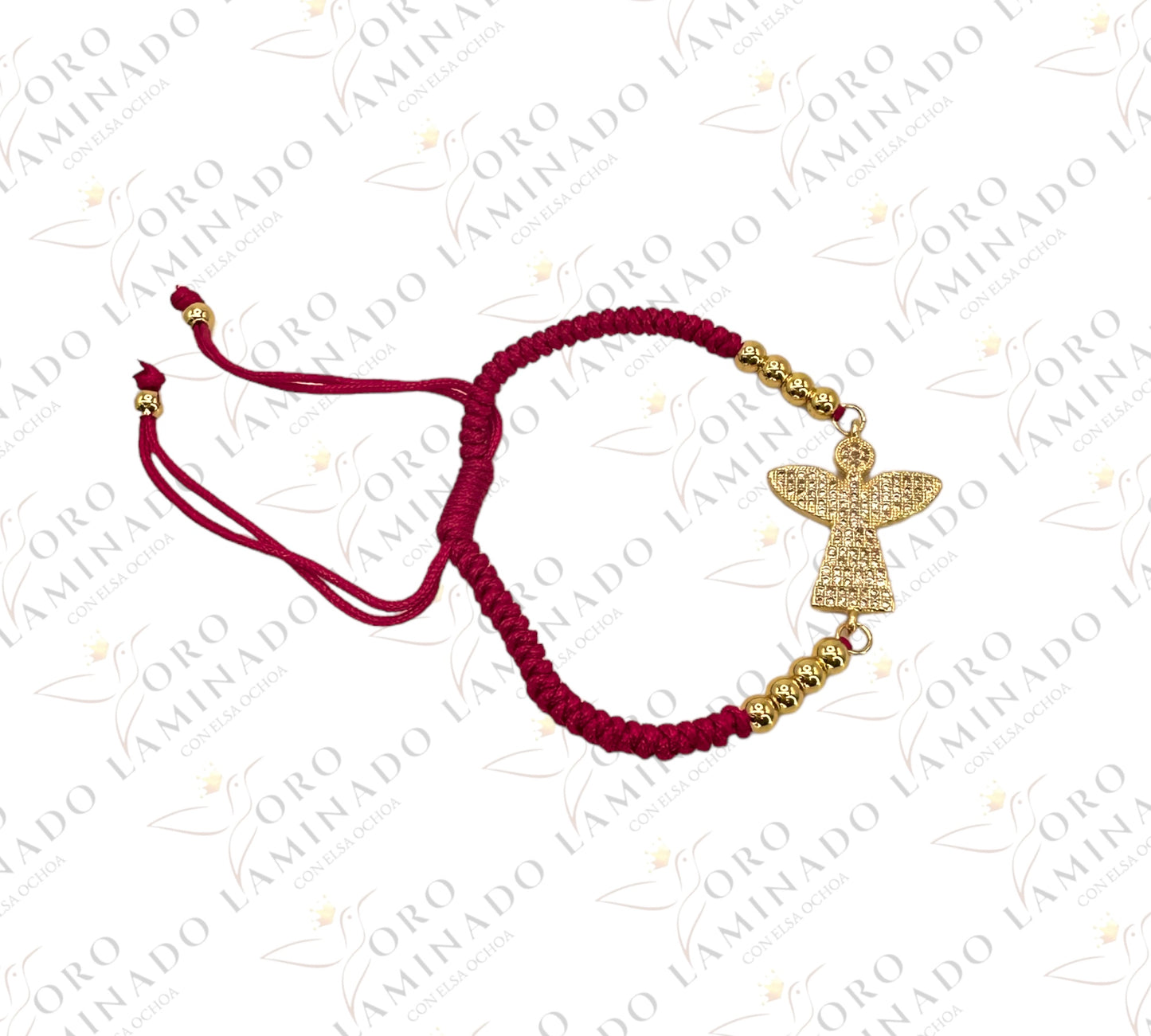 Red bracelet with angel G114