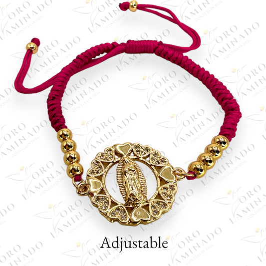 Bracelet of the Virgen de Guadalupe with hearts R7