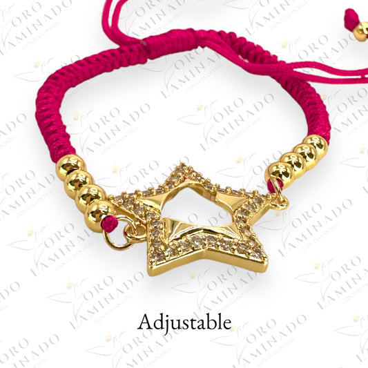 Red Bracelet with a Star R8