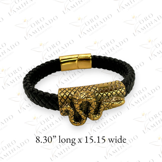 Steel bracelet with snake B259