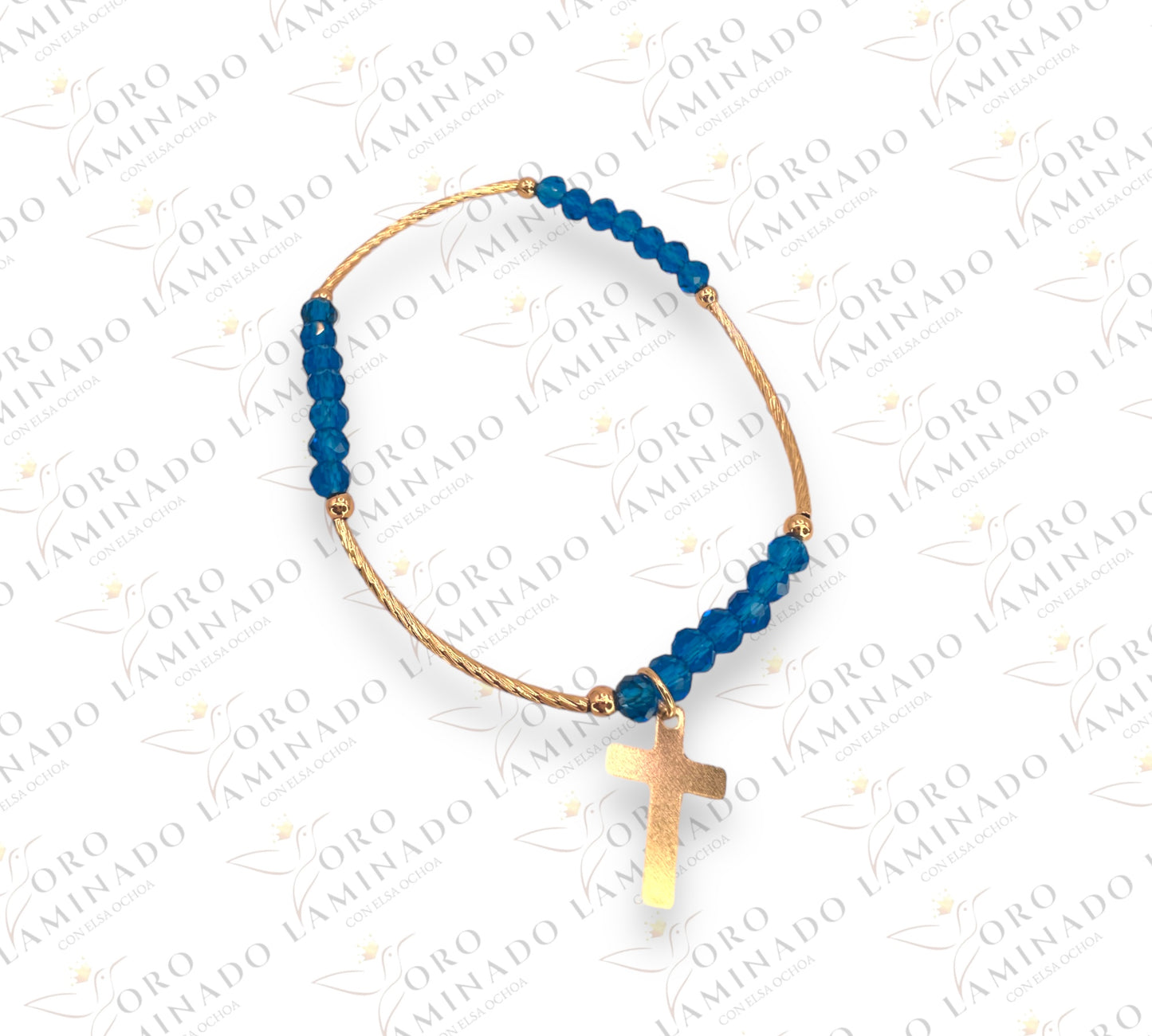 Blue handmade bracelet (pack of 7) Y77