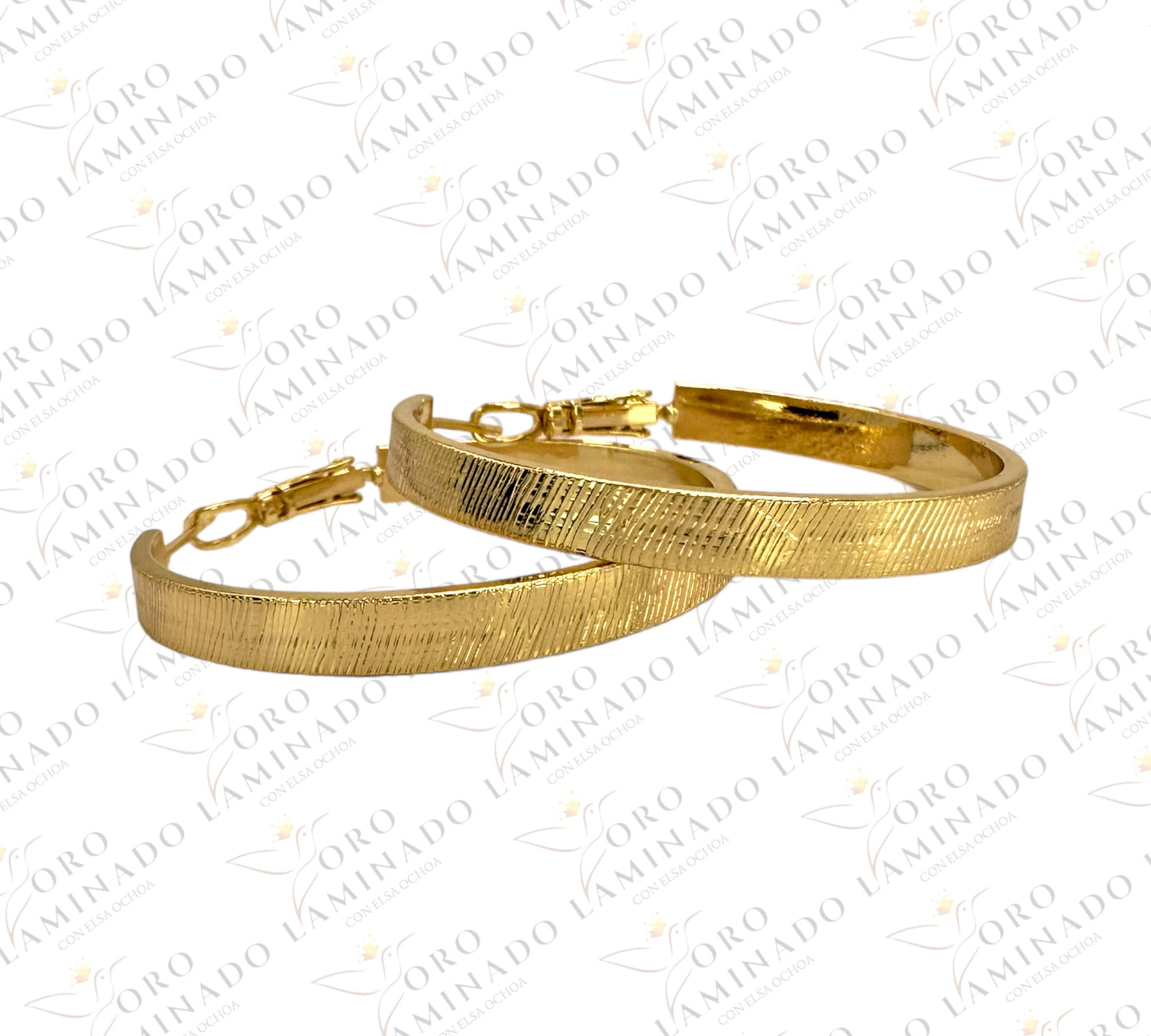 Golden hoop ring B347