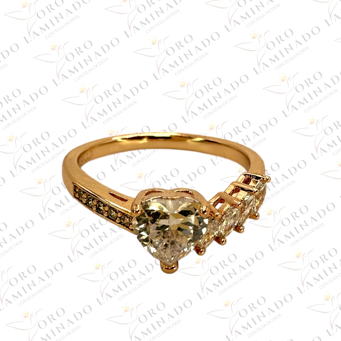 Heart ring with Stones Y157