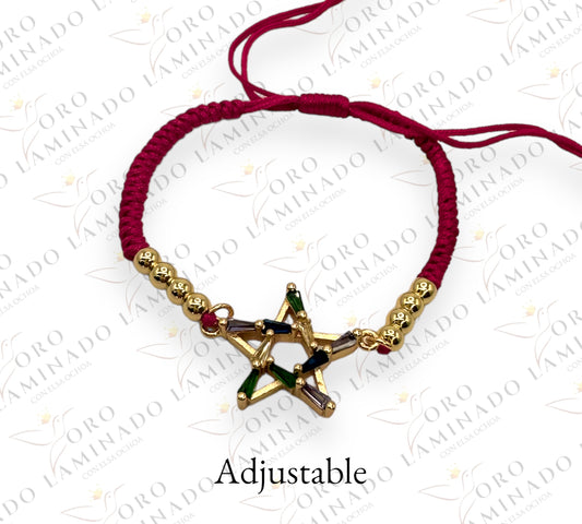 Red bracelet with star G123