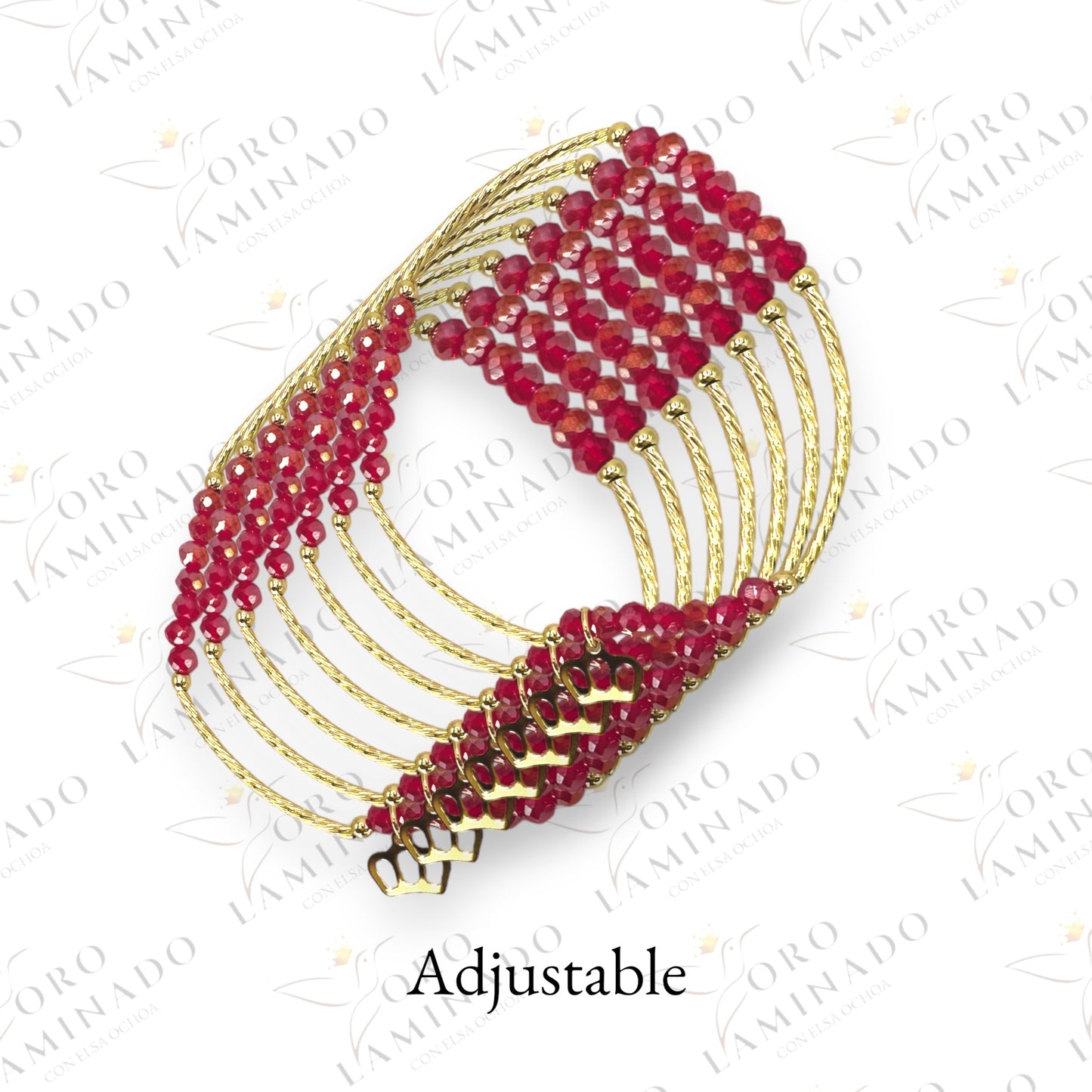 Red handmade bracelet (pack of 7) Y209