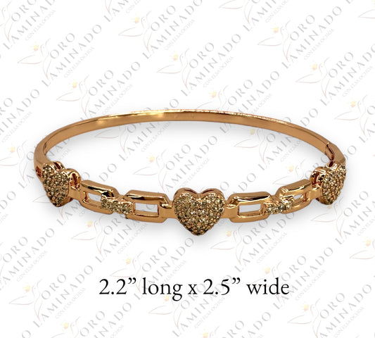 High Quality Sparkling Hearts Bracelet G41