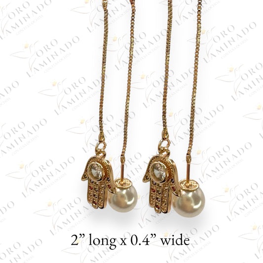 Pearl earring and hand (set of 3) R71