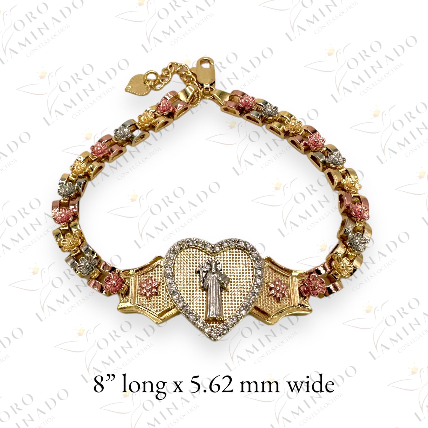 Tricolor Saint Benedict heart bracelet Y309