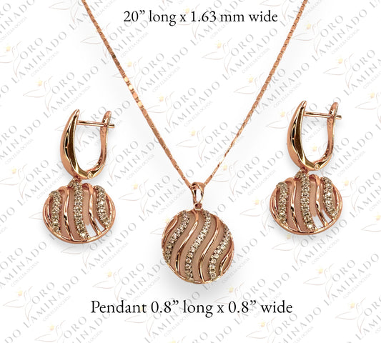 High Quality Circle necklace with Stones B312