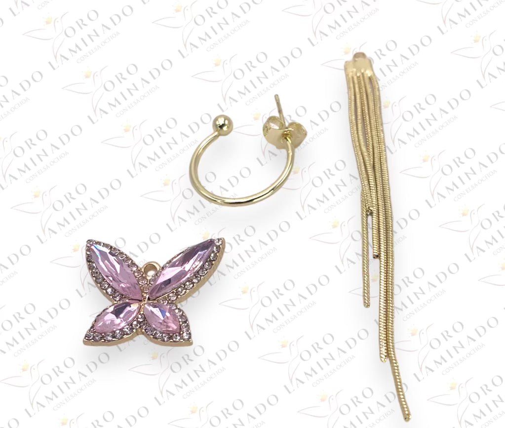 Rose butterfly earring R333