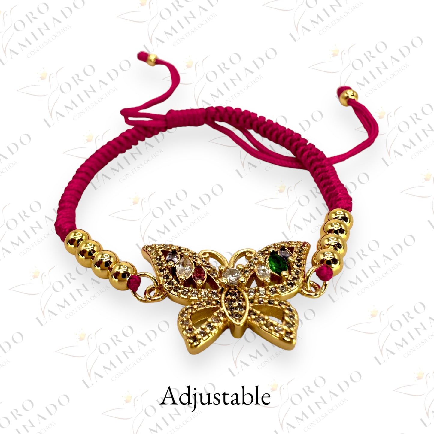 Red butterfly bracelet Y167