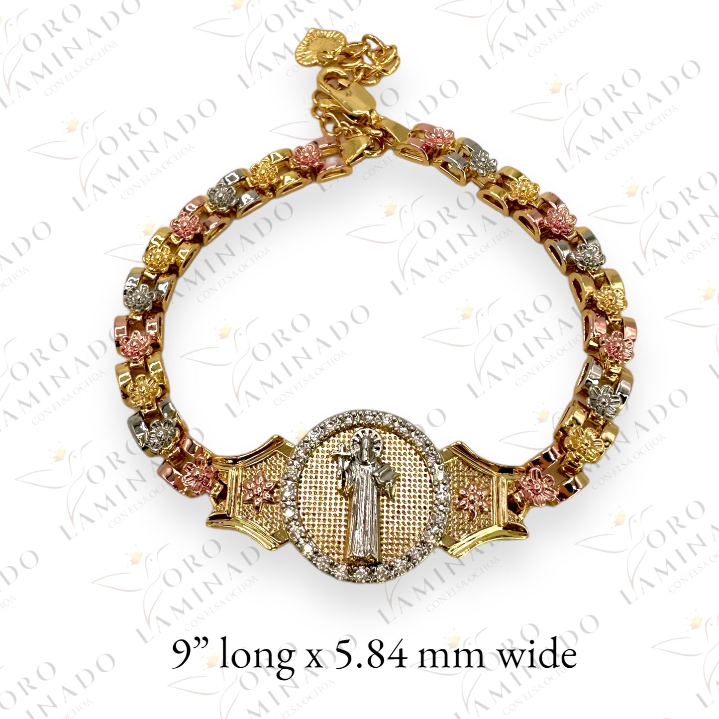 Tricolor Saint Benedict circle bracelet Y310