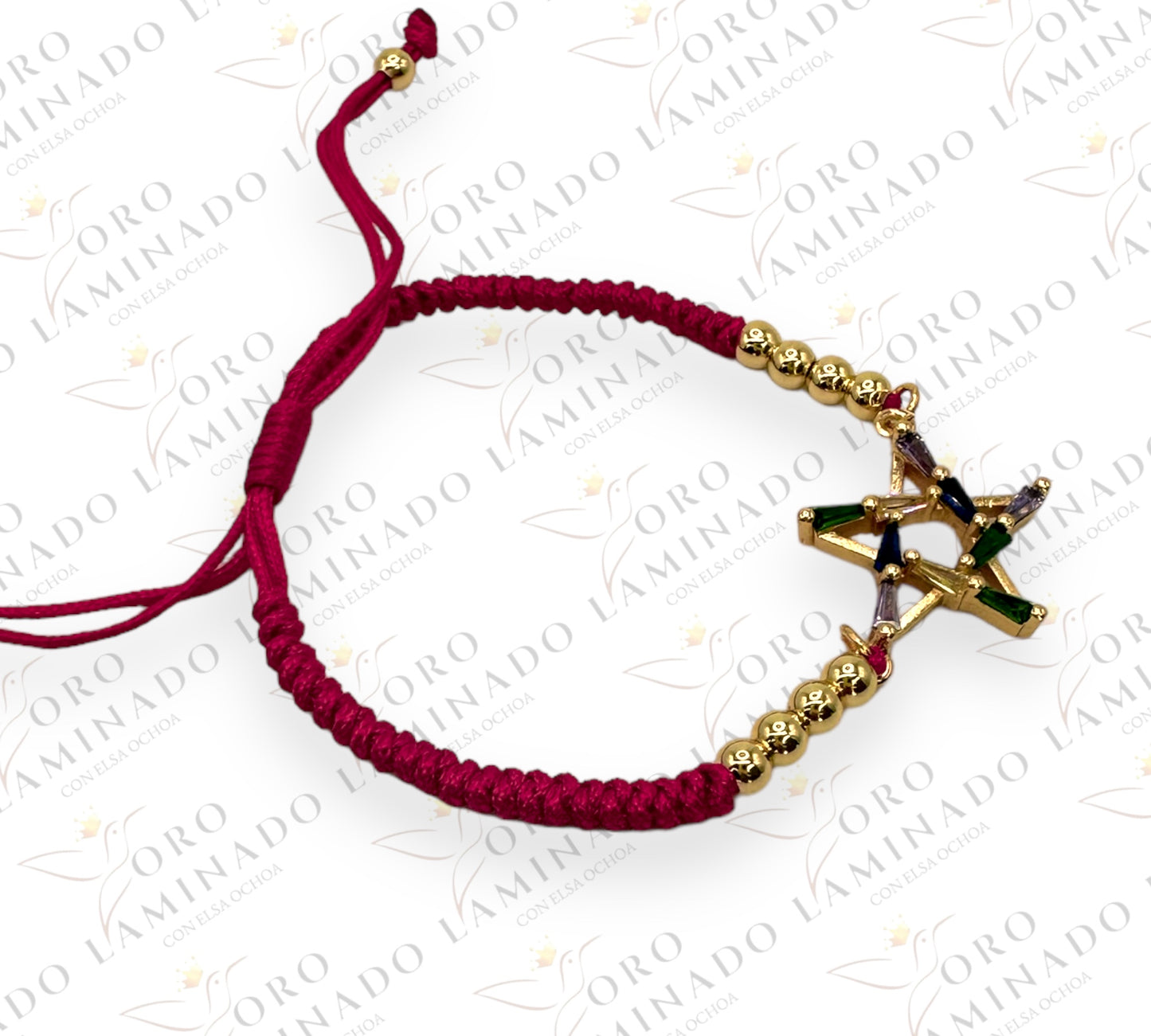 Red bracelet with star G123