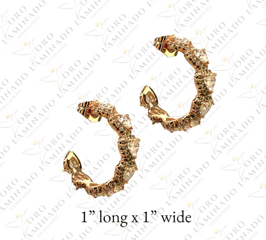 High Quality Diamond heart earring Y112