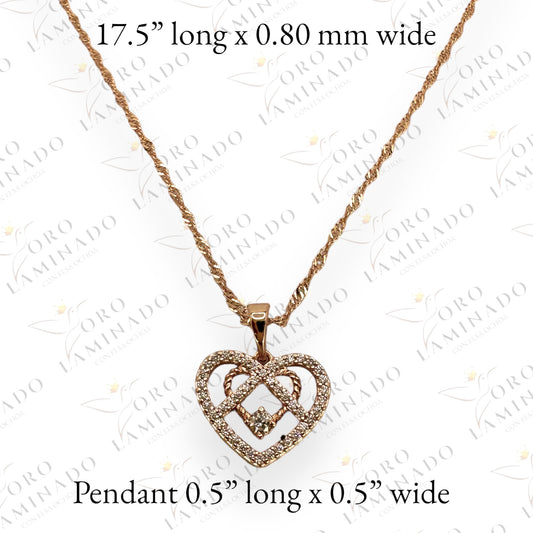 Pave Heart chain R183