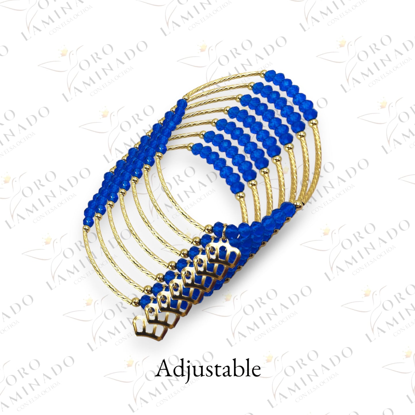 Blue handmade bracelet (pack of 7) Y77