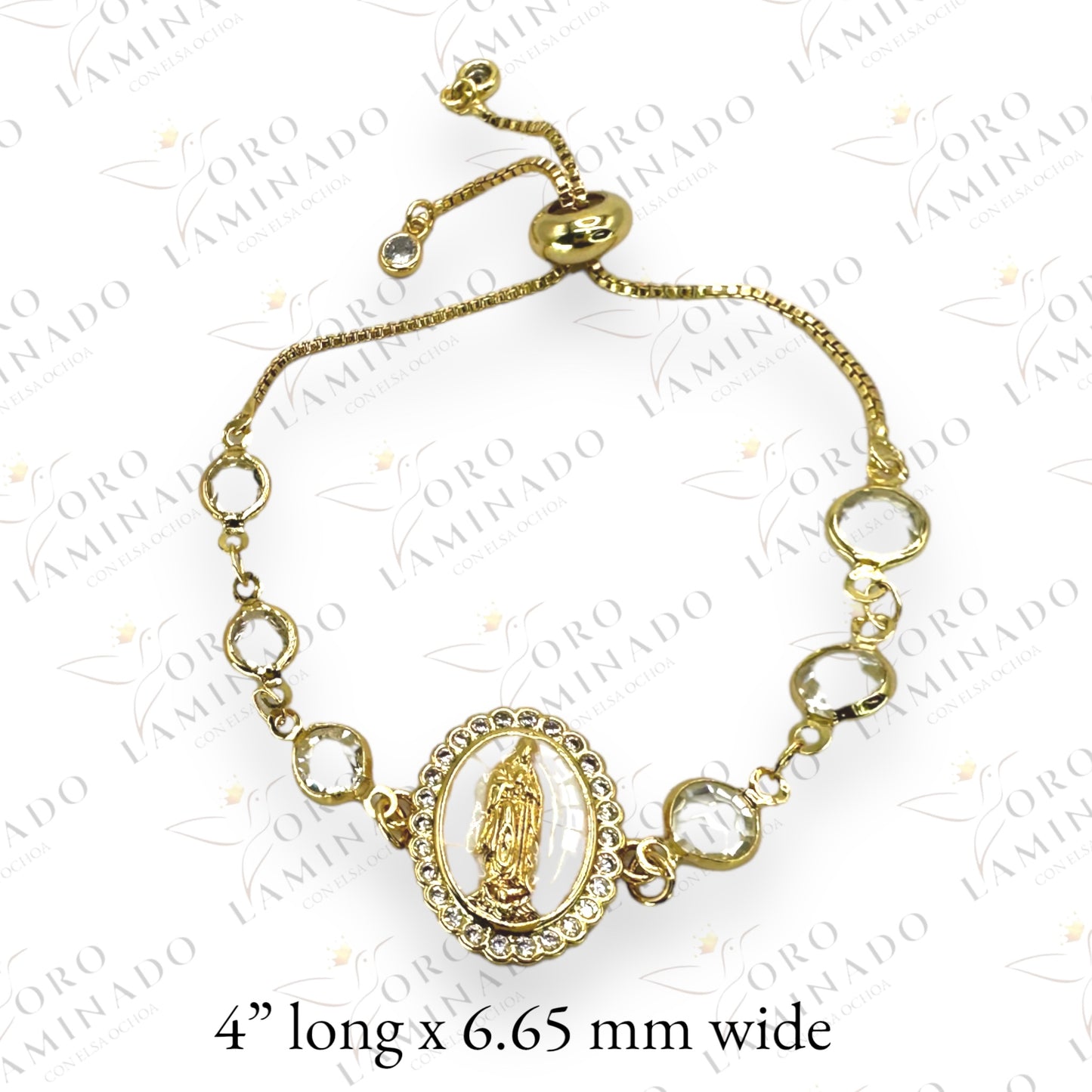 White virgin of guadalupe bracelet Y30