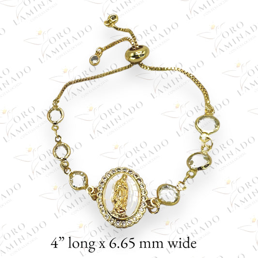 White virgin of guadalupe bracelet Y30