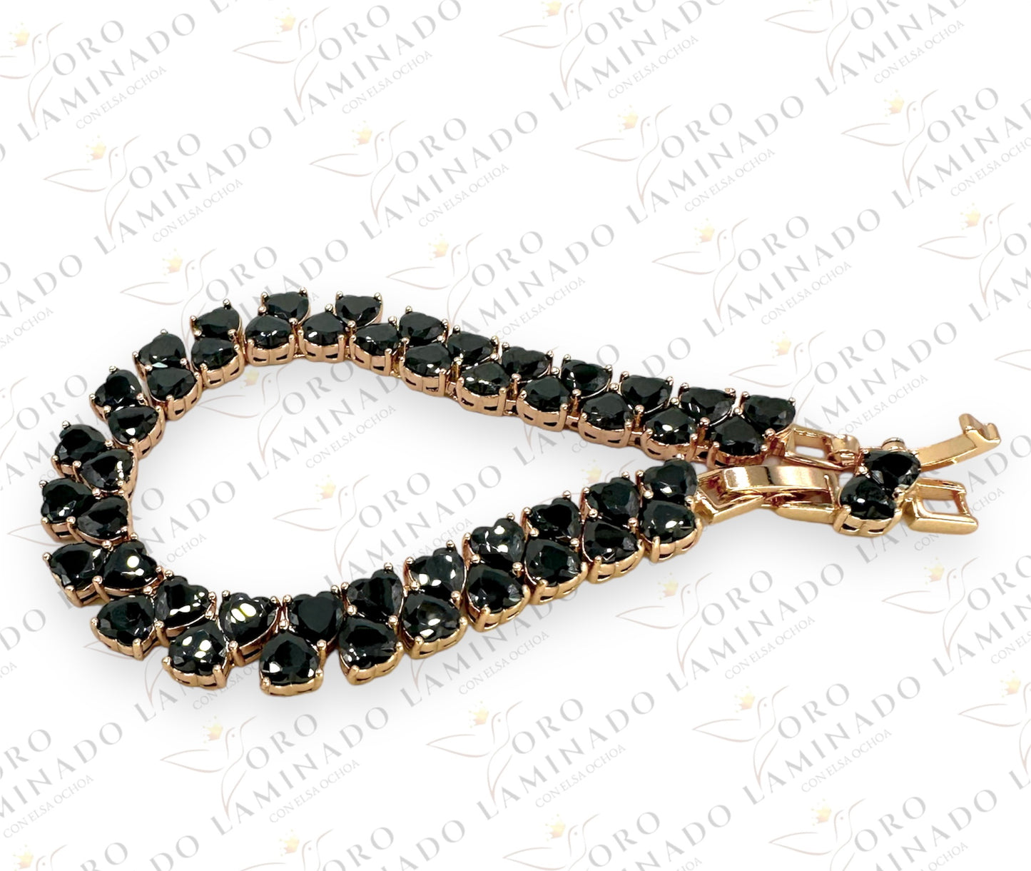 Double Crystal Heart Bracelet R297