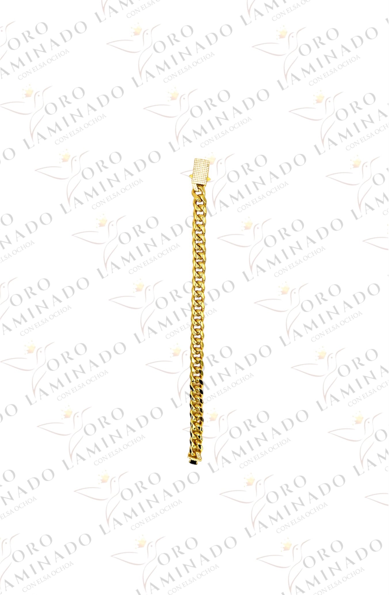 10mm Cuban Bracelet w/ Diamoned Clasp R29