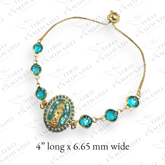 Teal virgin of guadalupe bracelet Y53