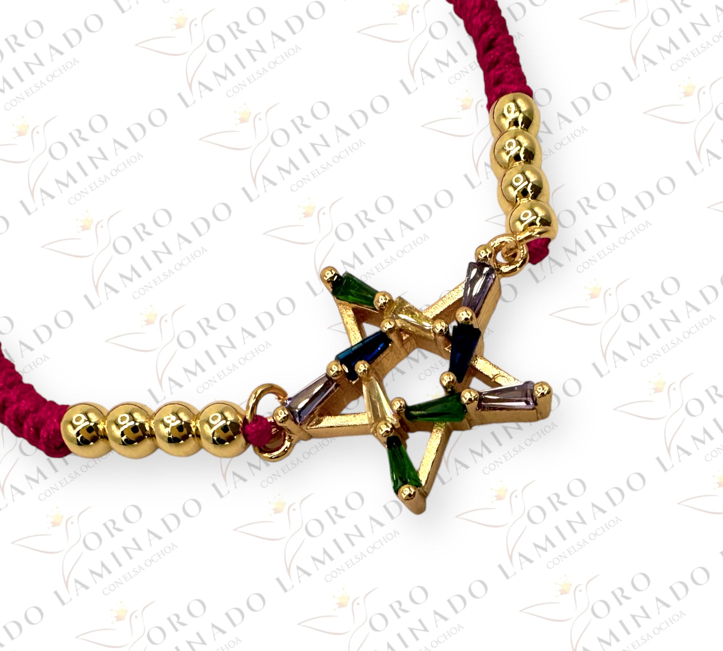 Red bracelet with star G123