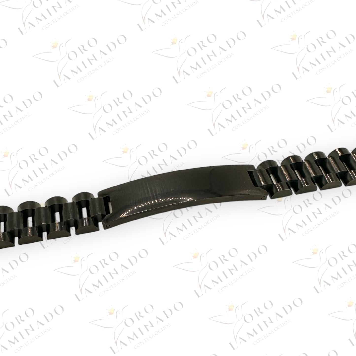 Black steinlees steel bracelet B266