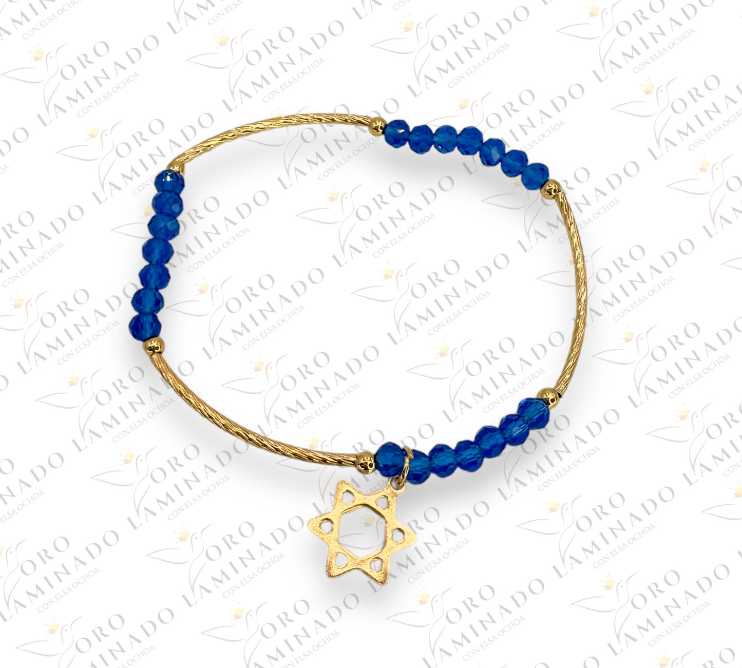 Blue handmade bracelet (pack of 7) Y77