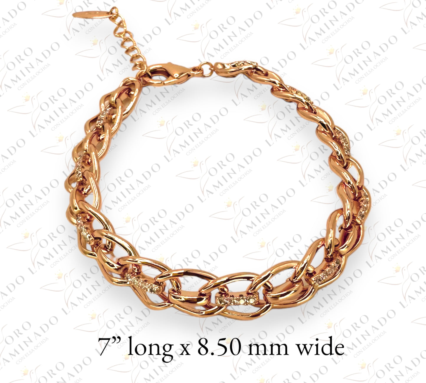 High Quality Braided chain with Stones B305