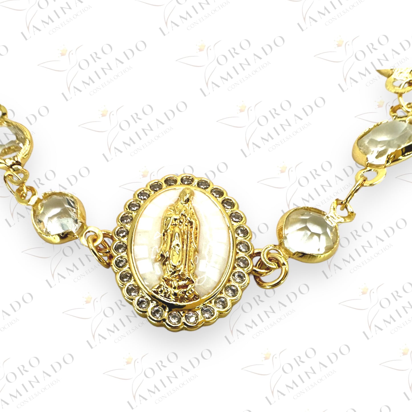 White virgin of guadalupe bracelet Y30